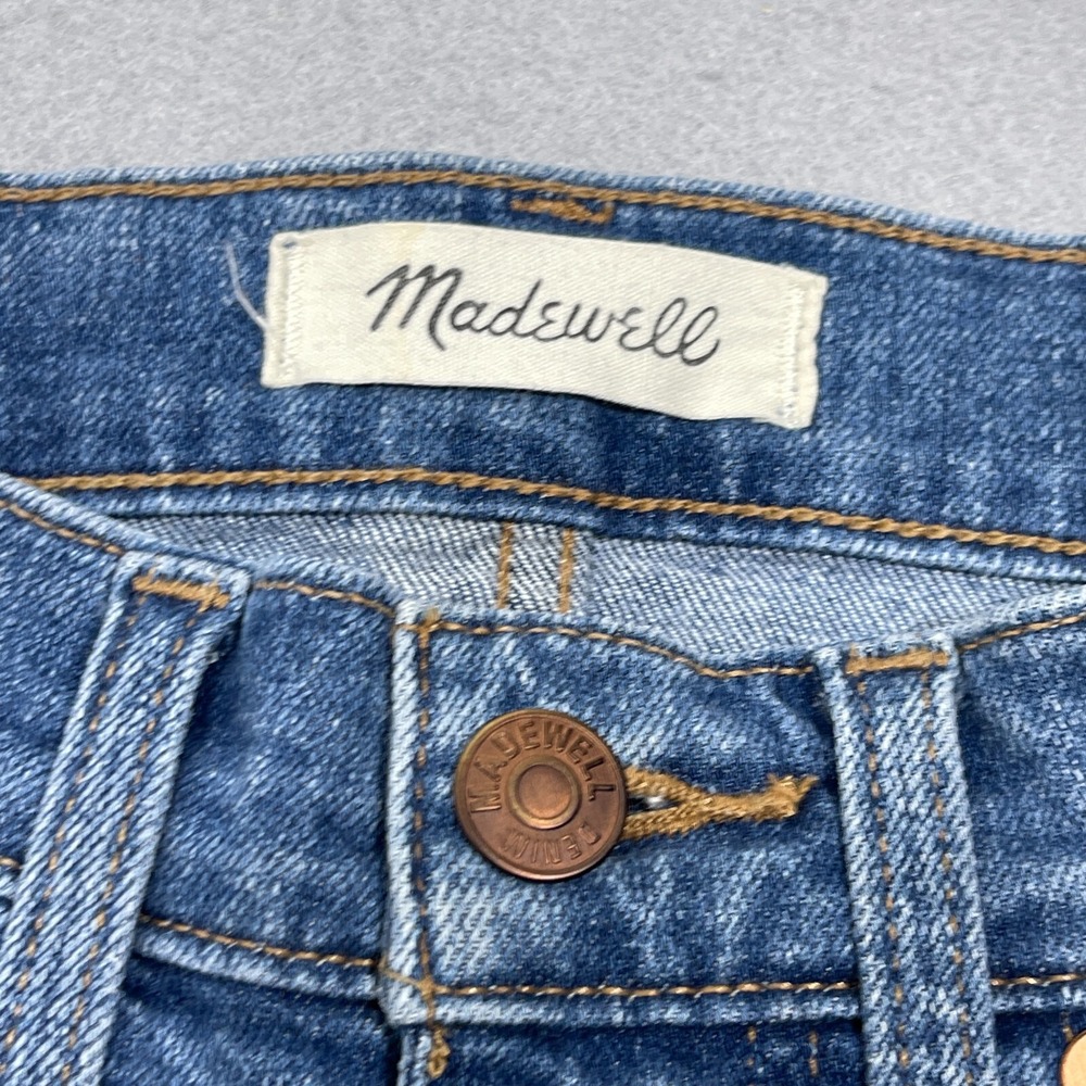 Madewell Jeans Women Size 23 10 High Rise Skinny Button Fly Blue Denim Minimal - Picture 7 of 12